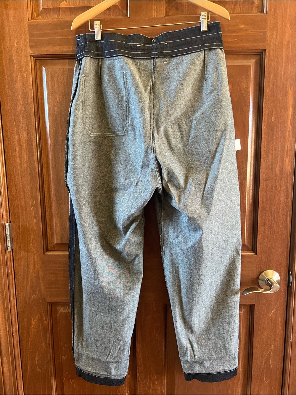 Yohji Yamamoto Jeans Dark Denim Pants Wide Leg Blue Indigo Size S (2 Japanese) - Picture 11 of 15